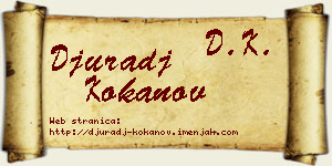 Đurađ Kokanov vizit kartica